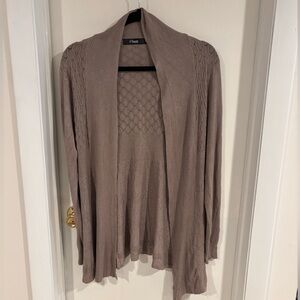 Darker tan lace designed cardigan Medium